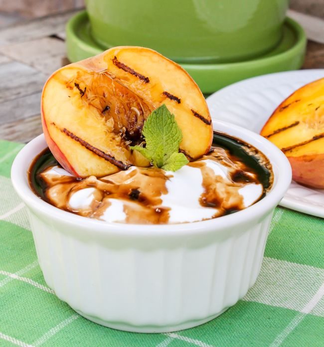 Grilled Peaches with Greek Yogurt and Balsamic Drizzle - 2